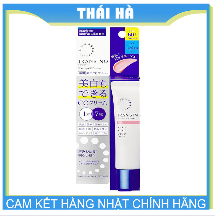 Kem cc transino trang điểm dưỡng trắng transino whitening cc cream 30g nhật bản