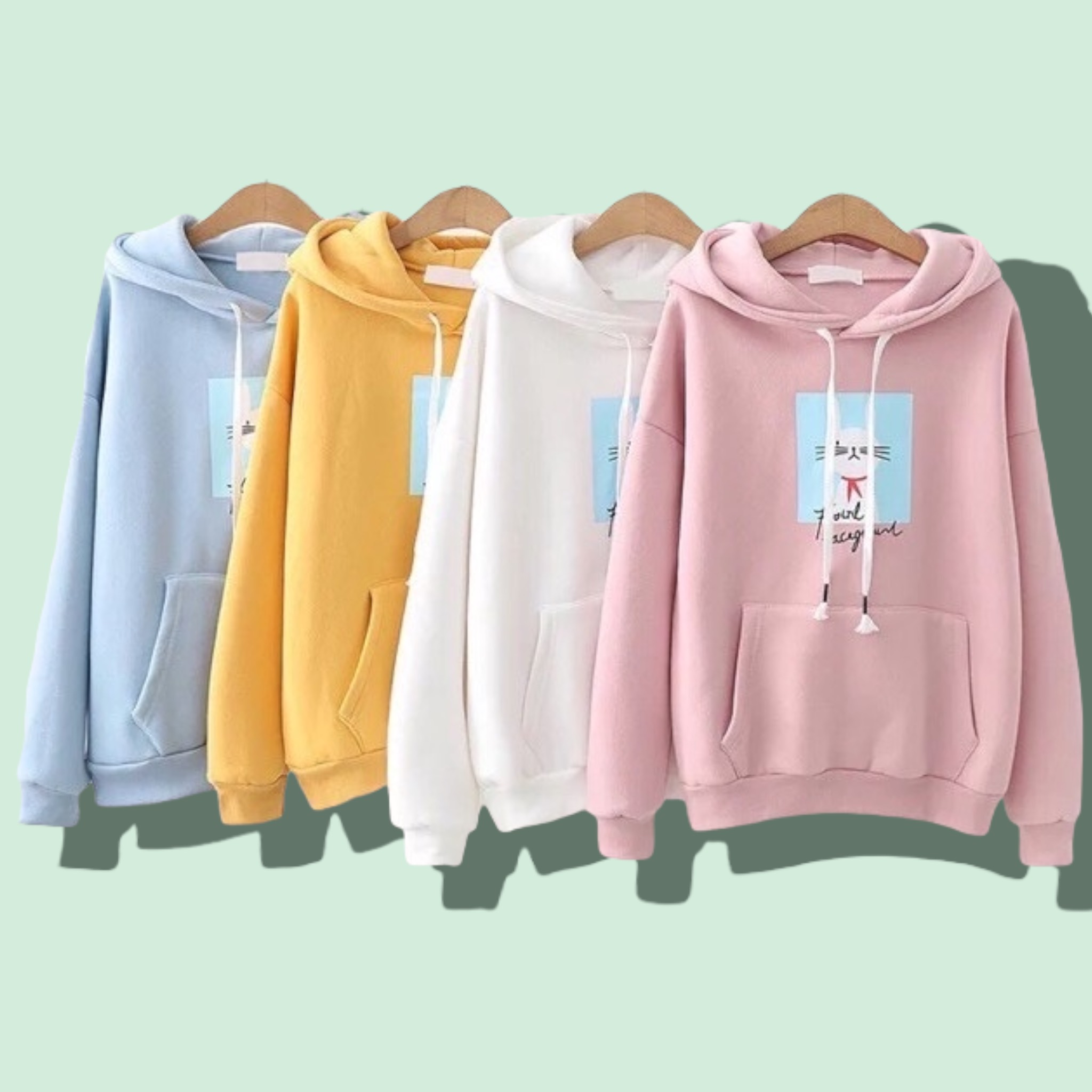 (Giá Sập Sàn) Áo Khoác Nỉ Hoodie H & V Thời Trang Nữ Hình Mèo Cute mẫu nỉ mới nhất siêu dễ thương chất nỉ mịn dày dặn mặc ấm