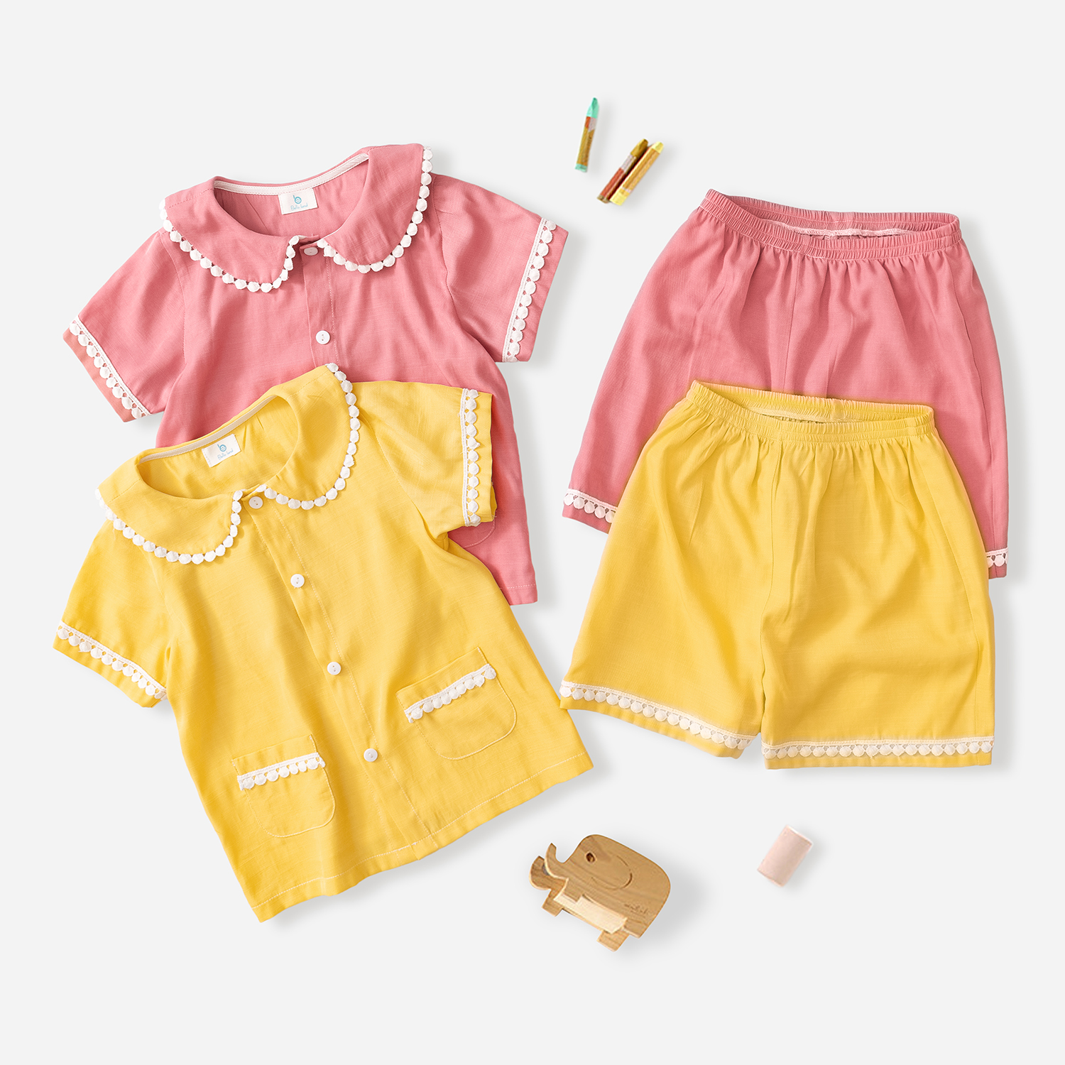 Bộ Quần Áo Cho Bé Gái Kiểu Dáng Cute Phối Ren Thời Trang Bello Land