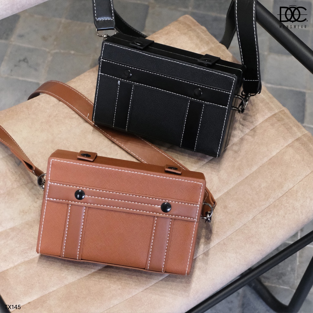 Túi đeo chéo dáng hộp nam nữ đẹp cao cấp Độc menswaer chất liệu chống nước chống xước tiện dụng
