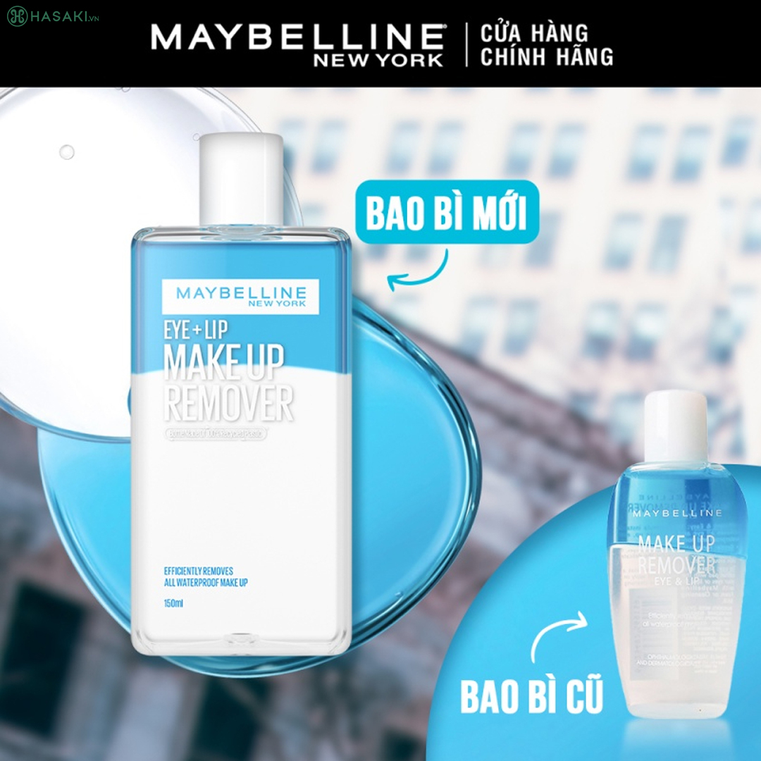 Nước tẩy trang mắt và môi Maybelline 150ml