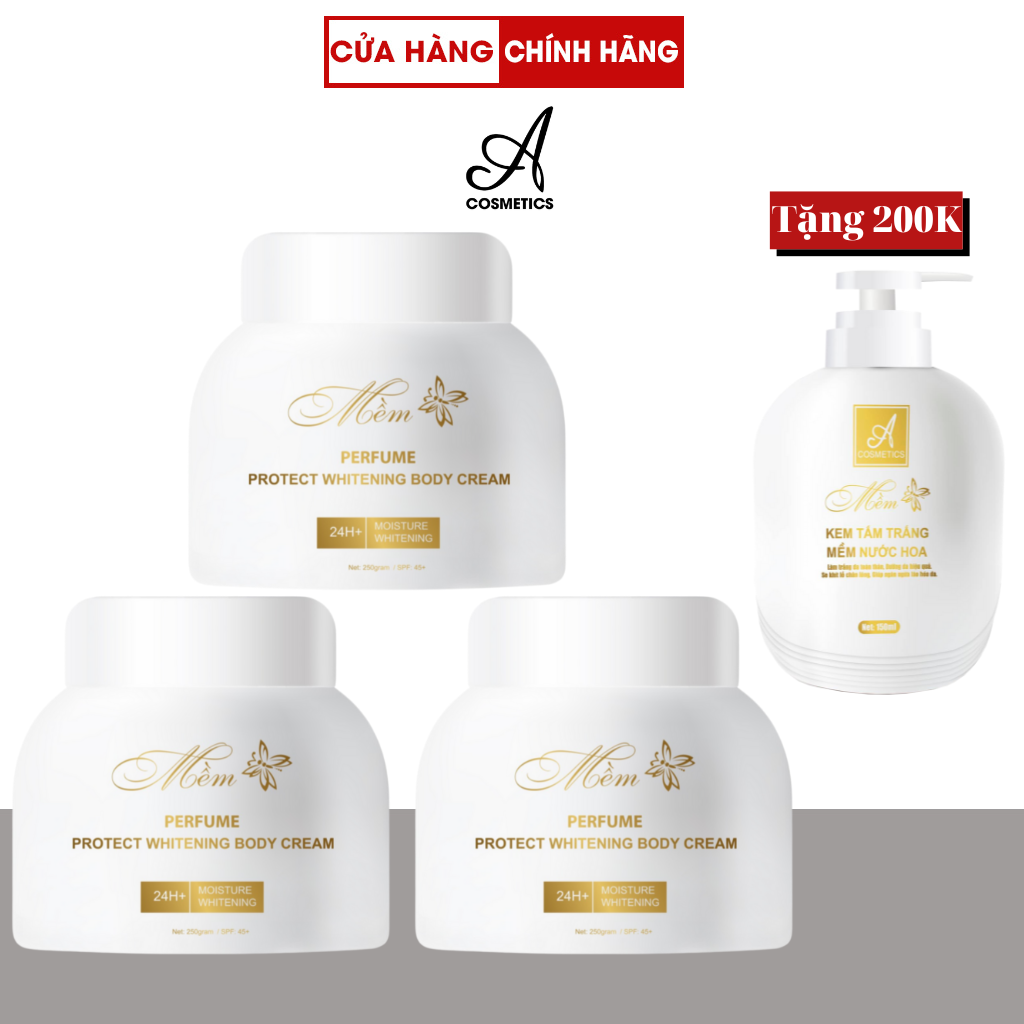 ComBo 3 kem body mềm Acosmetics, 150mlx3