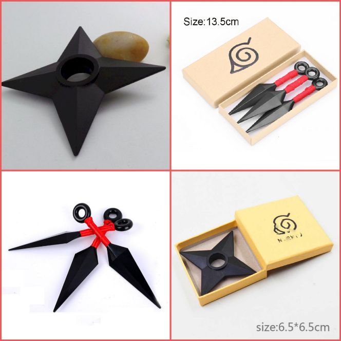 combo phi tiêu Shuriken + 3 kunai mini - Naruto - Baystore