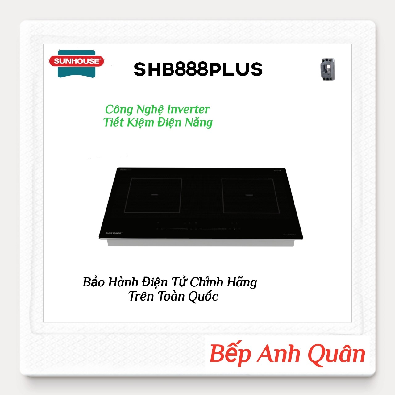 Bếp Từ Đôi Kính Inverter Tiết Kiệm Điện SUNHOUSE SHB888PLUS