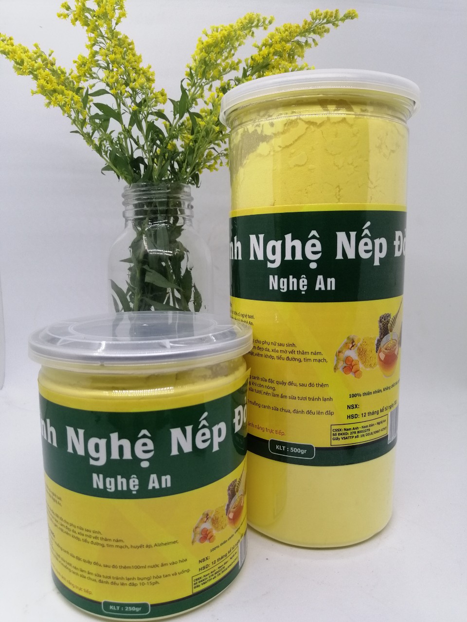 Tinh bột nghệ nếp đỏ đẹp da mờ vết thâm 500g