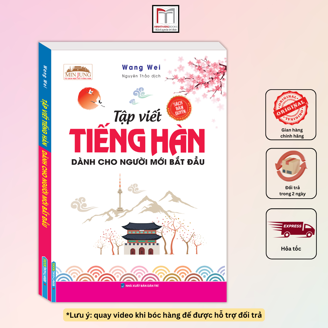 Sách - tập viết tiếng hàn dành cho người mới bắt đầu