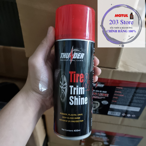 [HCM]Chai Thunder 400ml xịt bảo dưỡng làm bóng tăng tuổi thọ VỎ XE NHỰA XE