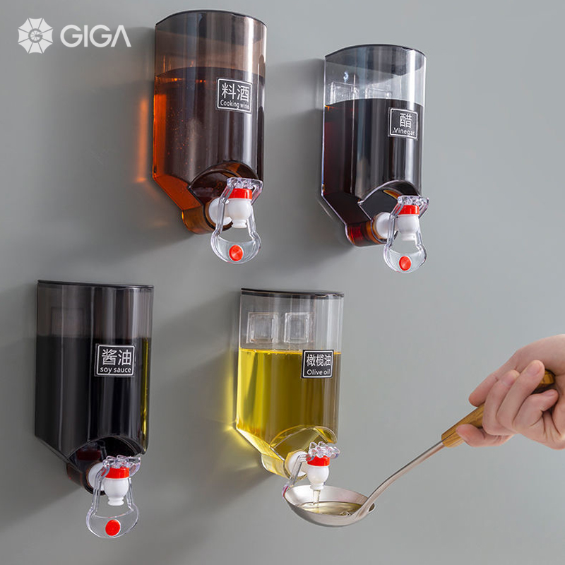 GIGA Chai gắn tường nhà bếp loại không cần khoan lỗ dùng để đựng gia vị