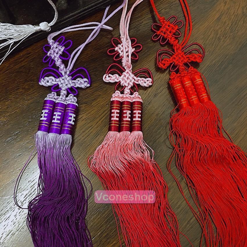 Tua rua 3 cuộn kết đồng tâm móc khóa cổ trang quà tặng xinh xắn dễ thương