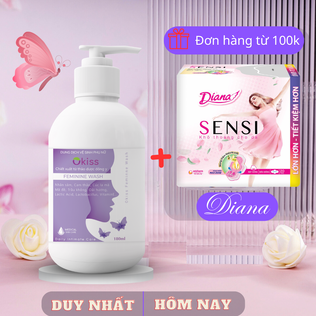 Dung dịch vệ sinh phụ nữ thảo mộc đông y Okiss