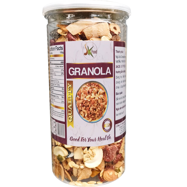 500g granola ngũ cốc siêu hạt hiệu skfood