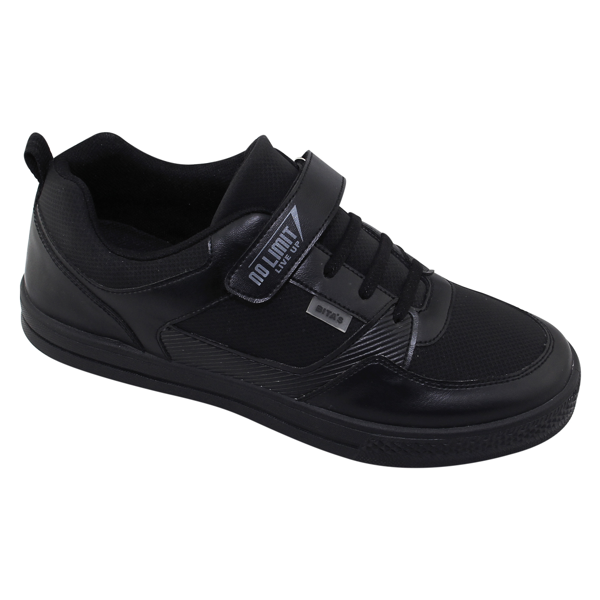 [Hoàn Xu] GIÀY THỂ THAO BATA HỌC SINH NAM BITA'S XÉ DÁN GHS.03 (ĐEN + TRẮNG) - BITAS MEN'S SPORT SNEAKERS
