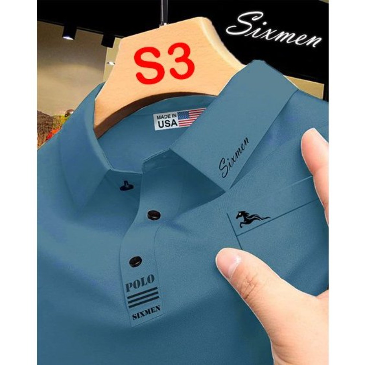 [GIẢM GIÁ 40%] Áo POLO SIXMEN thiết kế vải cotton cá sấu cao cấp ngắn tay cực sang 2024 [TN11] - 3