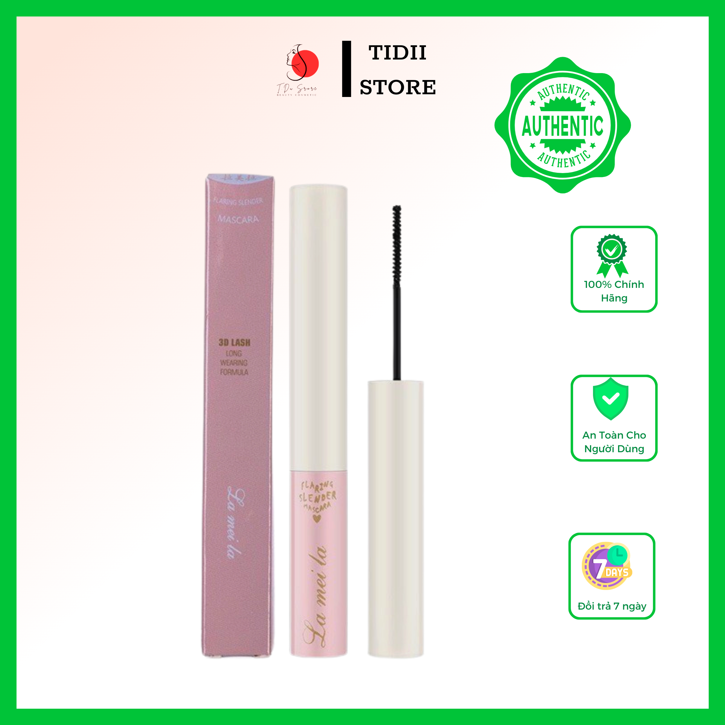 Mascara Siêu Mảnh tơi mi Lameila vỏ Hồng A140
