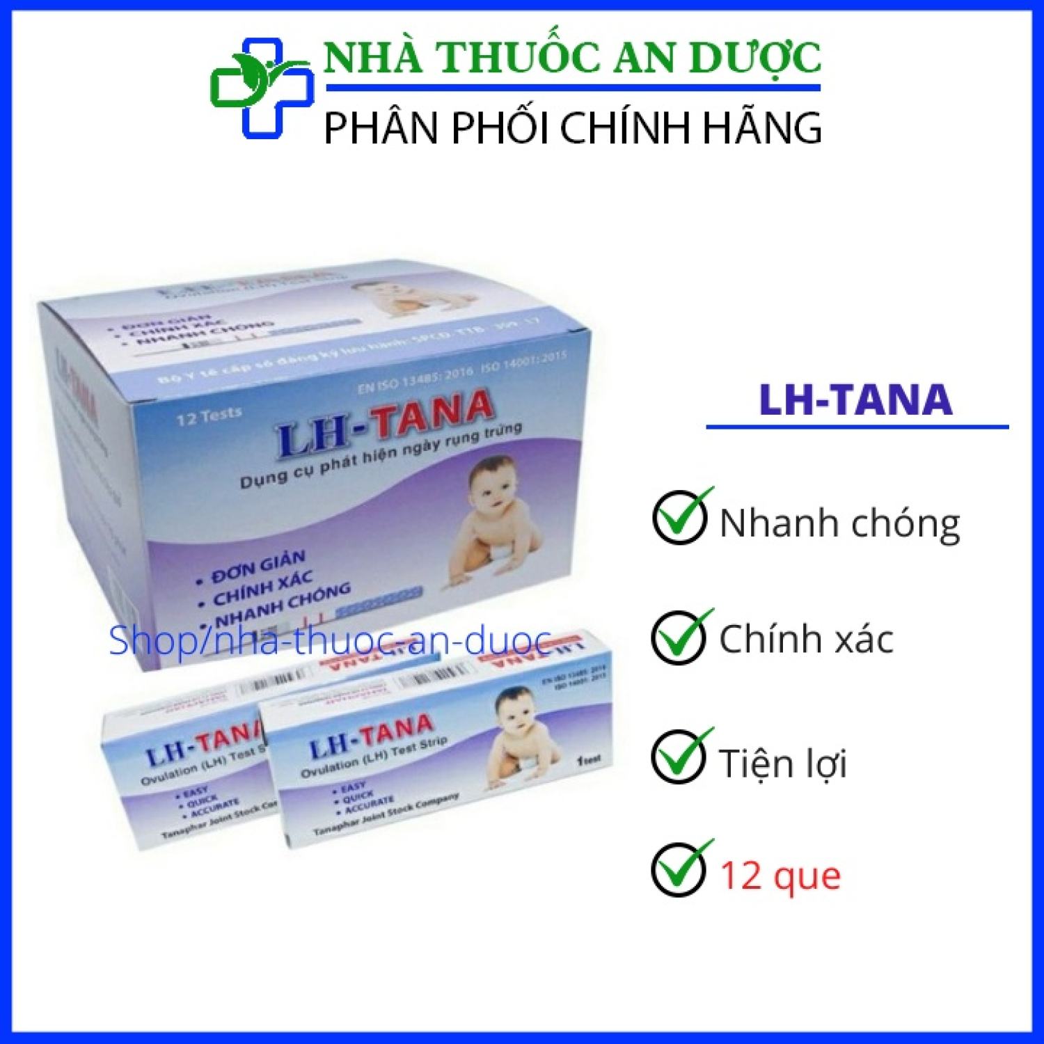 Que thử rụng rụng trứng LH – Tana test nhanh chính xác hộp 12 que