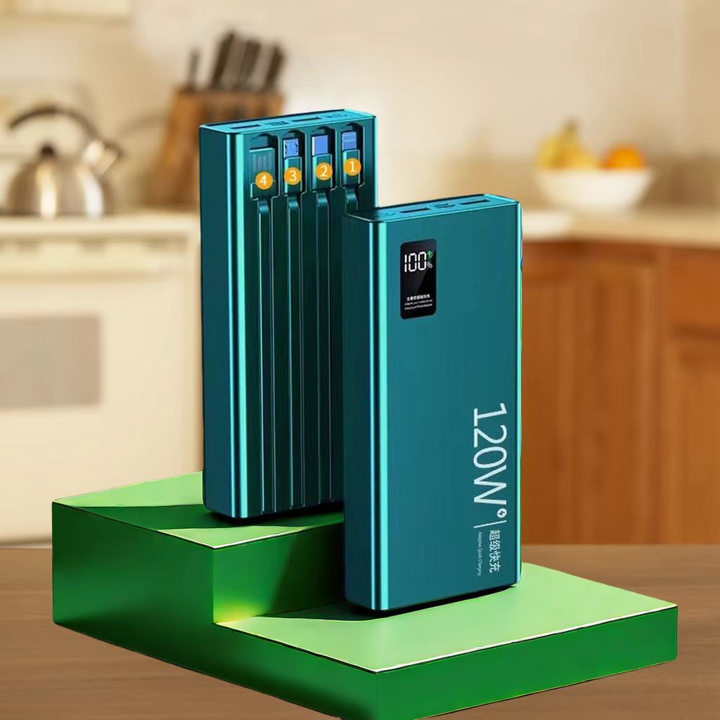 (Free Fast Charging Cable) Portable Power Source 50000Mah 80000Mah Fast Charging 120W Large Capacity Battery Can Charge Multiple Devices - 4