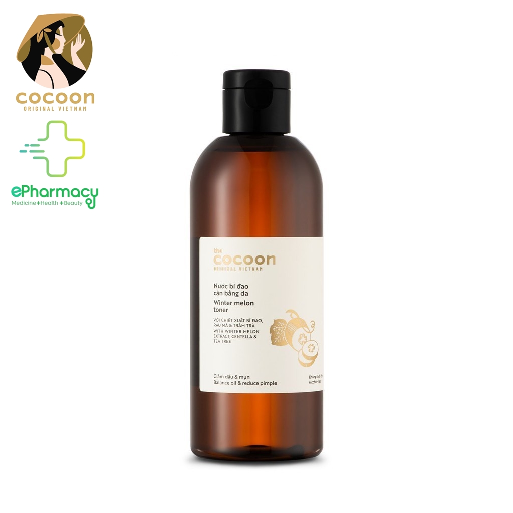 Nước Cân Bằng Da COCOON Bí Đao - Winter Melon Toner cân bằng độ pH, giảm dầu & mụn ẩn