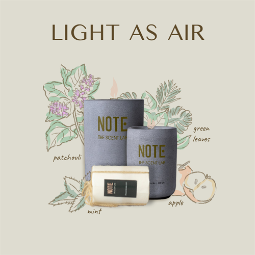 Candle 500g - Nến thơm cao cấp 5 mùi hương by NOTE - The Scent Lab