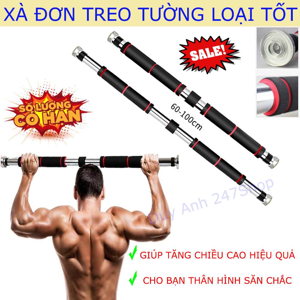 Xà Đơn Treo TườngTập Tại Nhà. Thiết kế nhỏ gọn không cần khoan đục chịu lực lên tới 100KG, INOX  304 không rỉ, Sự Lựa Chọn Hoàn Hảo Việc Tập Luyện Cơ Bắp, Kích Thích Tăng Trưởng Chiều Cao. GIÁ GIẢM SỐC !!.