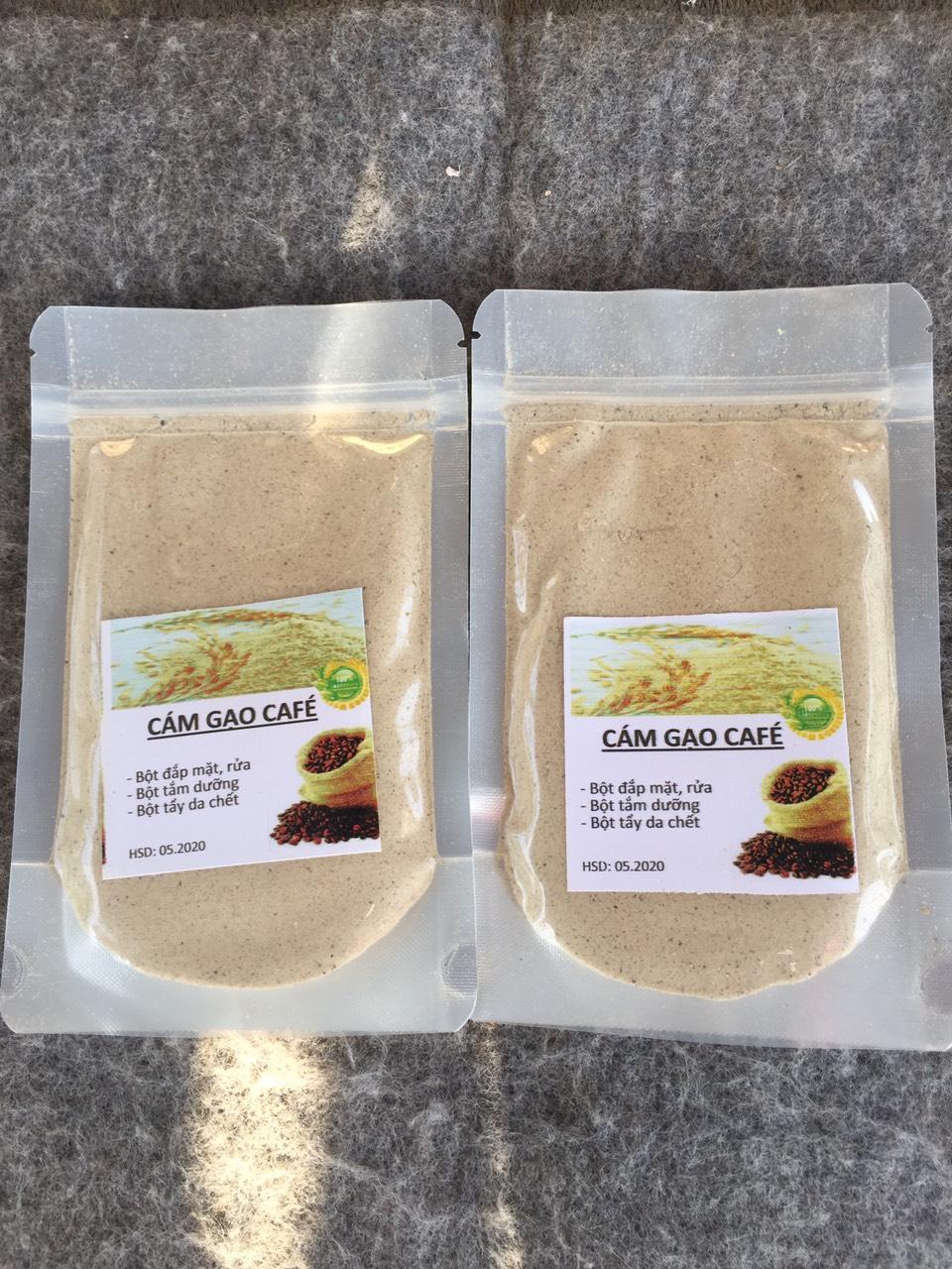 [Sale] Combo 2 túi Cám gạo cafe ( bột), tắm trắng, đắp mặt, rửa, tẩy da chết, làm đẹp ... túi 100g/túi