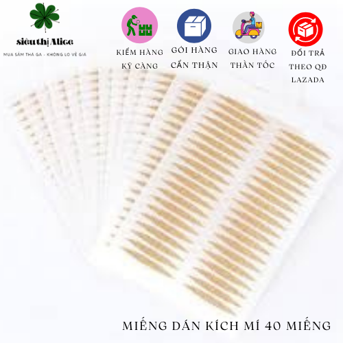 Vỉ 40 miếng dán mí vân lưới giúp đôi mắt to tròn tự nhiên