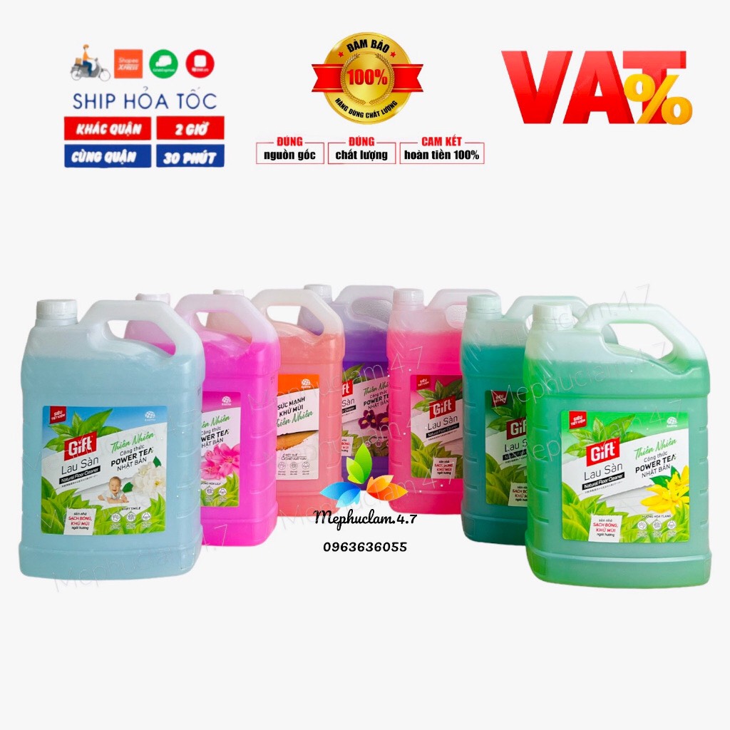 Nước Thơm Lau Sàn Gif 3.8kg.[ 7 Hương Thơm ]