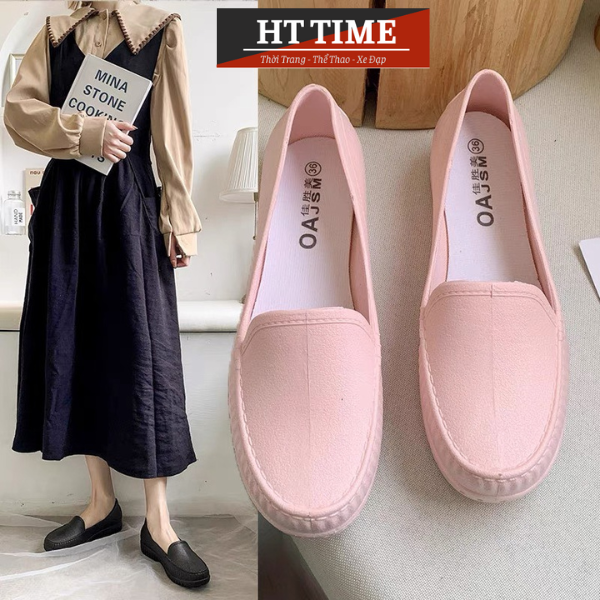 Giày Moca Giày Nhựa Đi Mưa Nhiều Màu Chất Liệu Cao Su Bền Đẹp Phong Cách Thời Trang