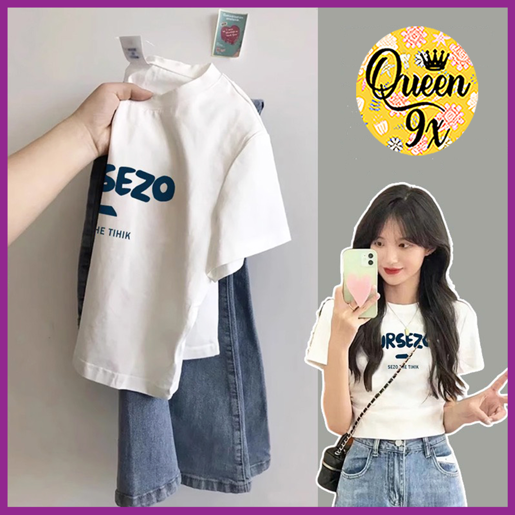 Áo Thun Croptop PURSEZO phong cách hàn quốc