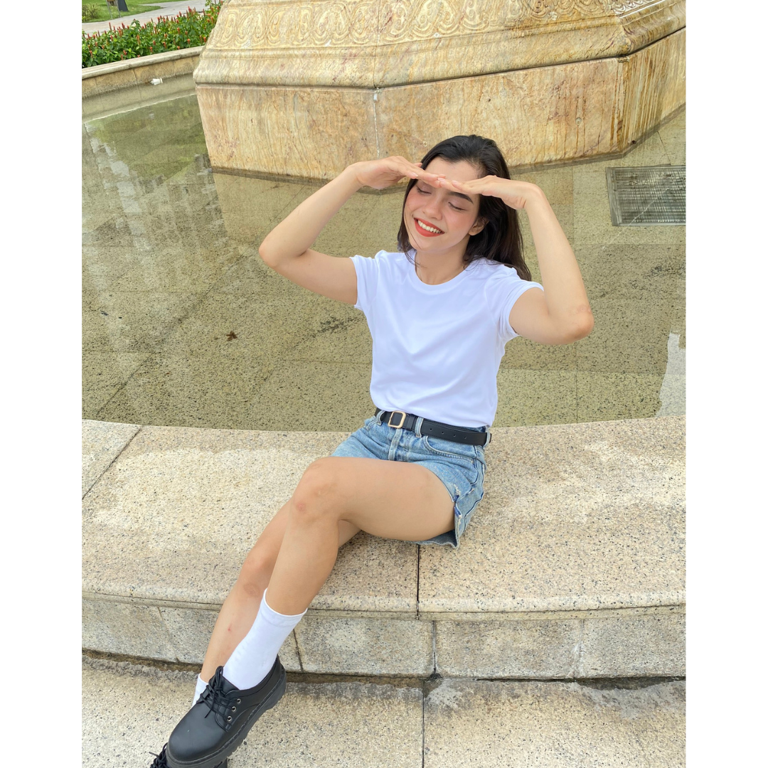 Áo thun nữ - thebluetshirt - 1990s tshirt white - trắng