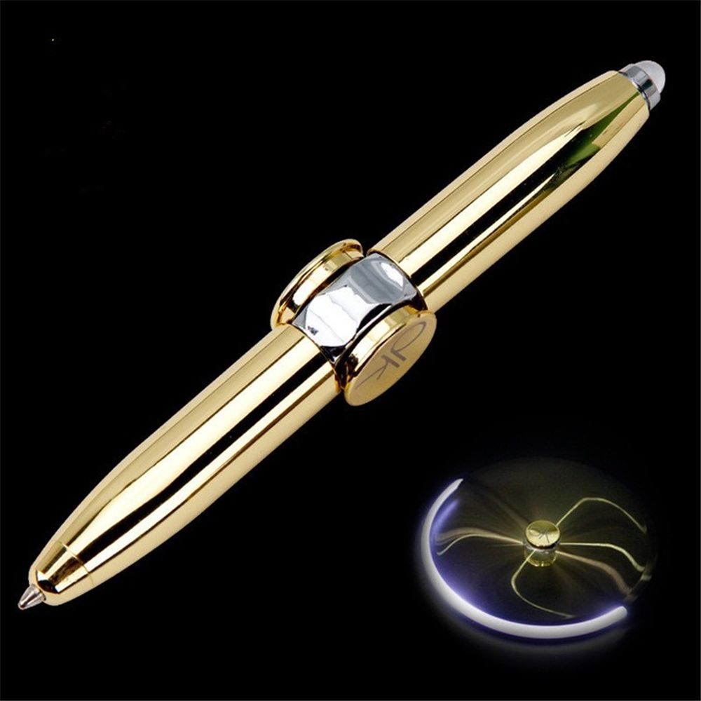M8tt vui vẻ giải nén xoay led quay bút thần tài spinner bút con quay hồi chuyển bút bi