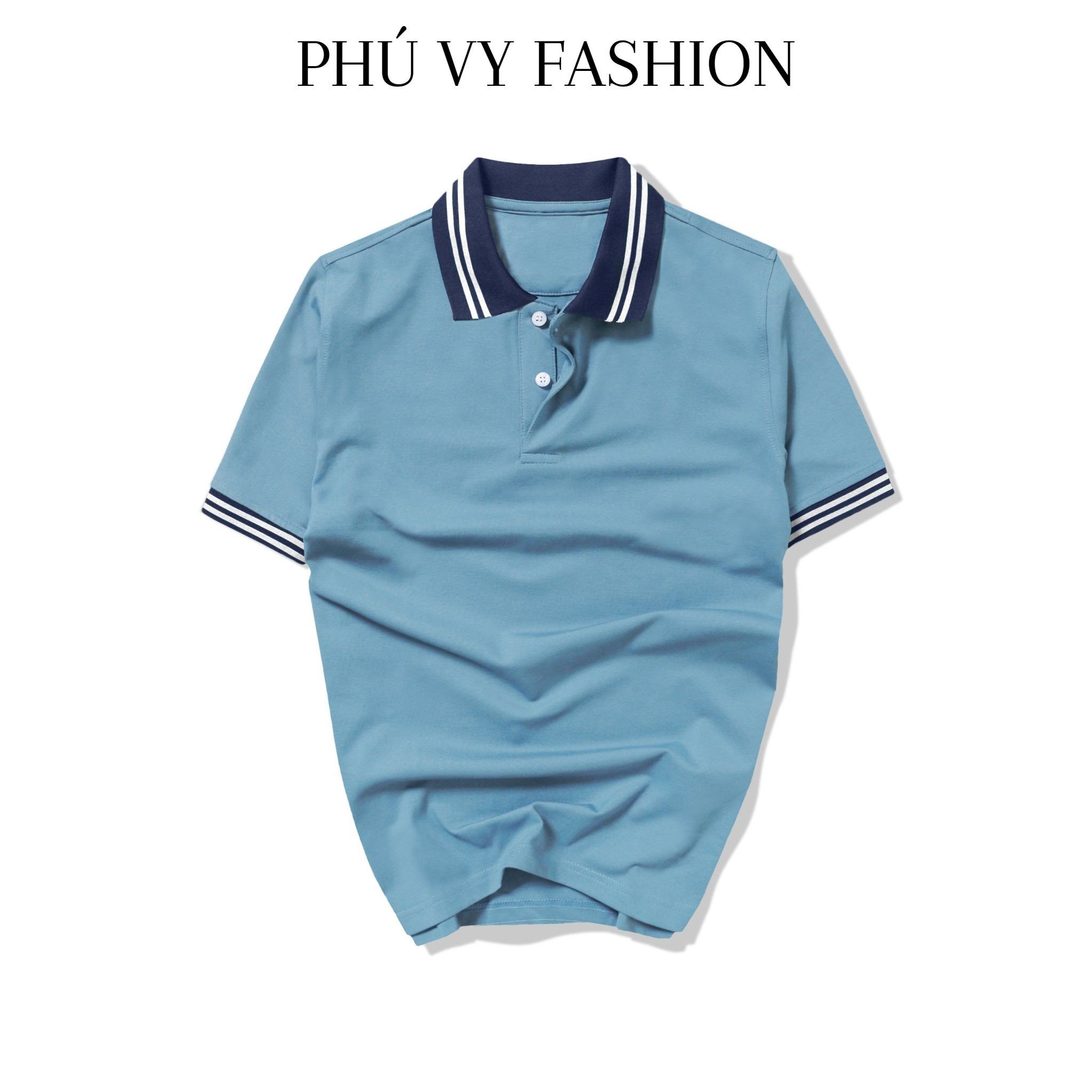 Áo POLO nam basic tay ngắn vải cotton cá sấu với ba màu dễ phối đồ - 2