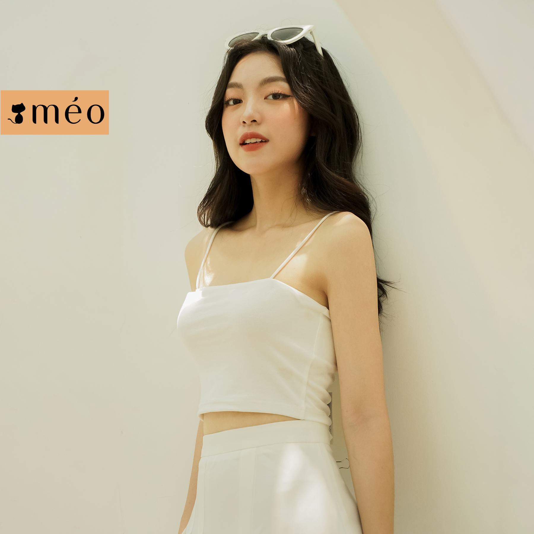 Áo hai dây nữ Méo shop dáng croptop thun tăm from ôm bó ngực Xevia