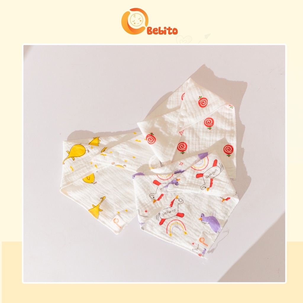 ✇ﺴ Khăn Quàng Cổ - Khăn Xô Tam Giác (có 2 cúc chỉnh)