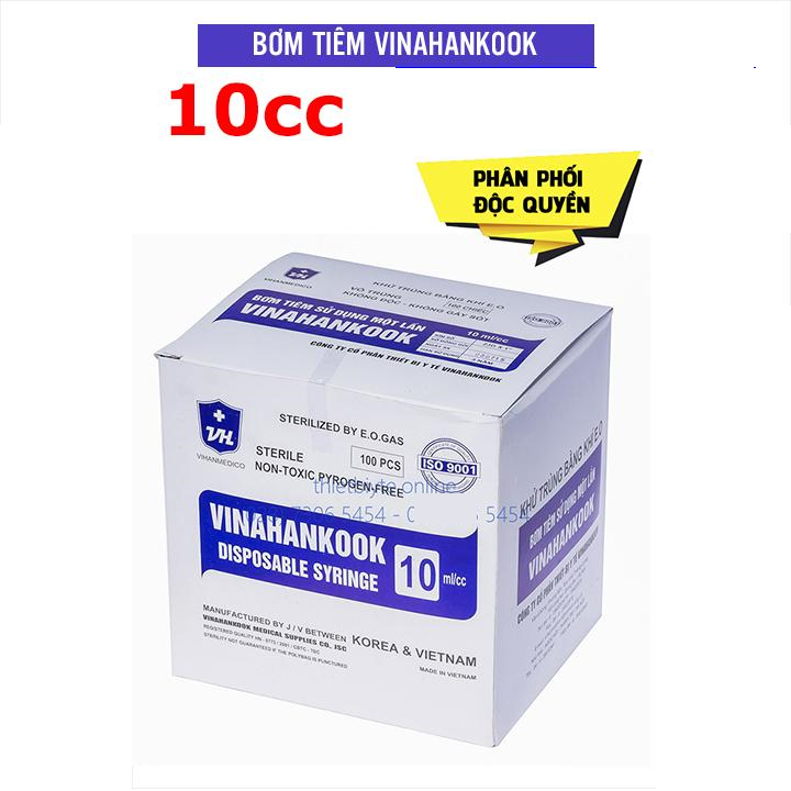 [HCM]Bơm tiêm 10cc Vinahankook hộp 100 cây