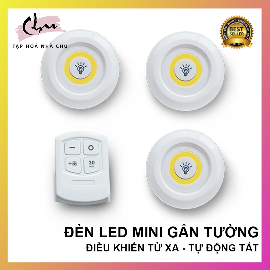 [HCM]Đèn Led Mini Dán Tường Đa Năng 2 Chế Độ Ánh Sáng Kèm Điều Khiển Từ Xa Có Chức Năng Hẹn Giờ