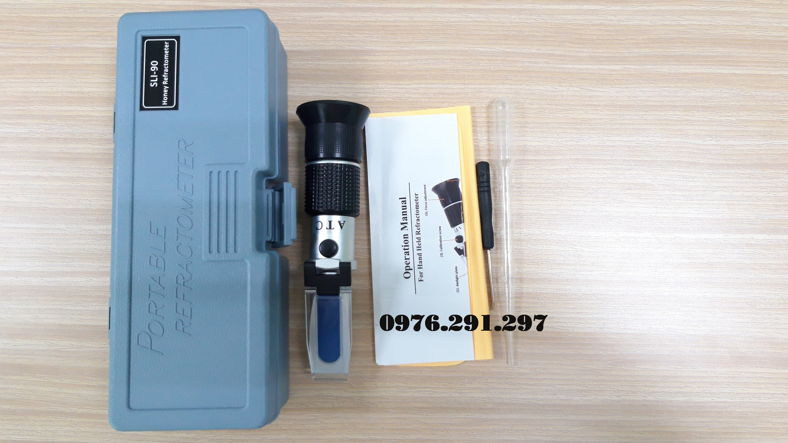 Khúc xạ kế đo thủy phần mật ong SLI90 Chính Hãng