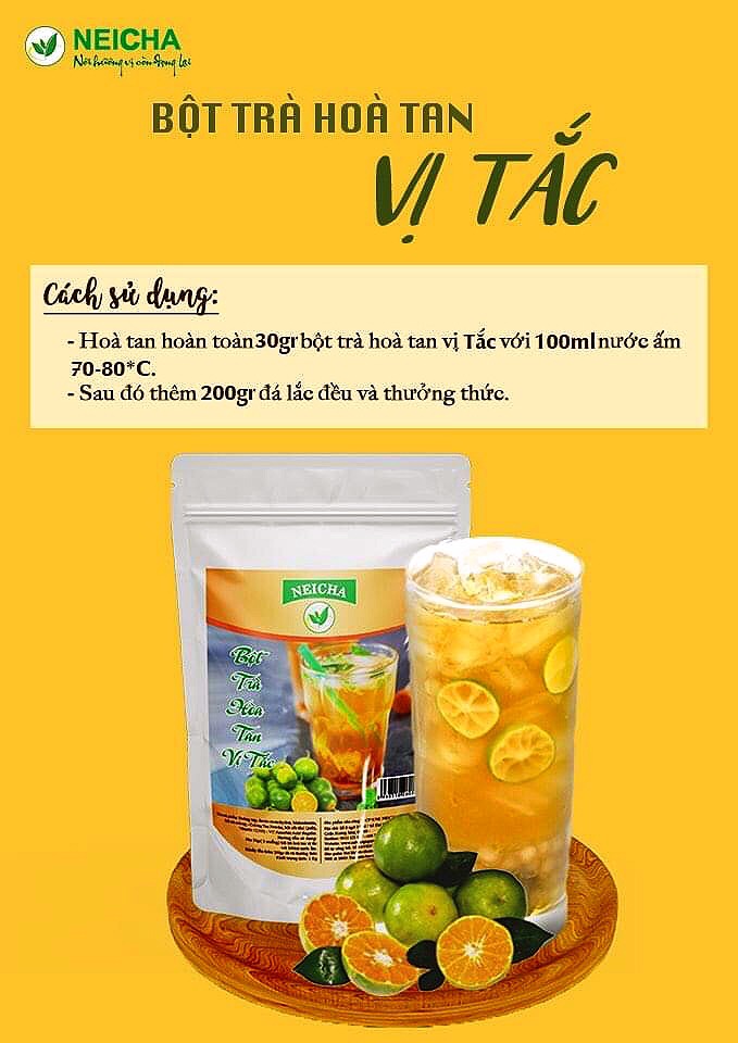 (Gói 1kg/Siêu tiết kiệm)Bột Trà Tắc PHA SẴN TIỆN LỢI thơm ngon đúng vị.