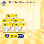 Combo 5 Tã dán UniDry Siêu khô thoáng gói Super Jumbo mới size M76/L68/XL62