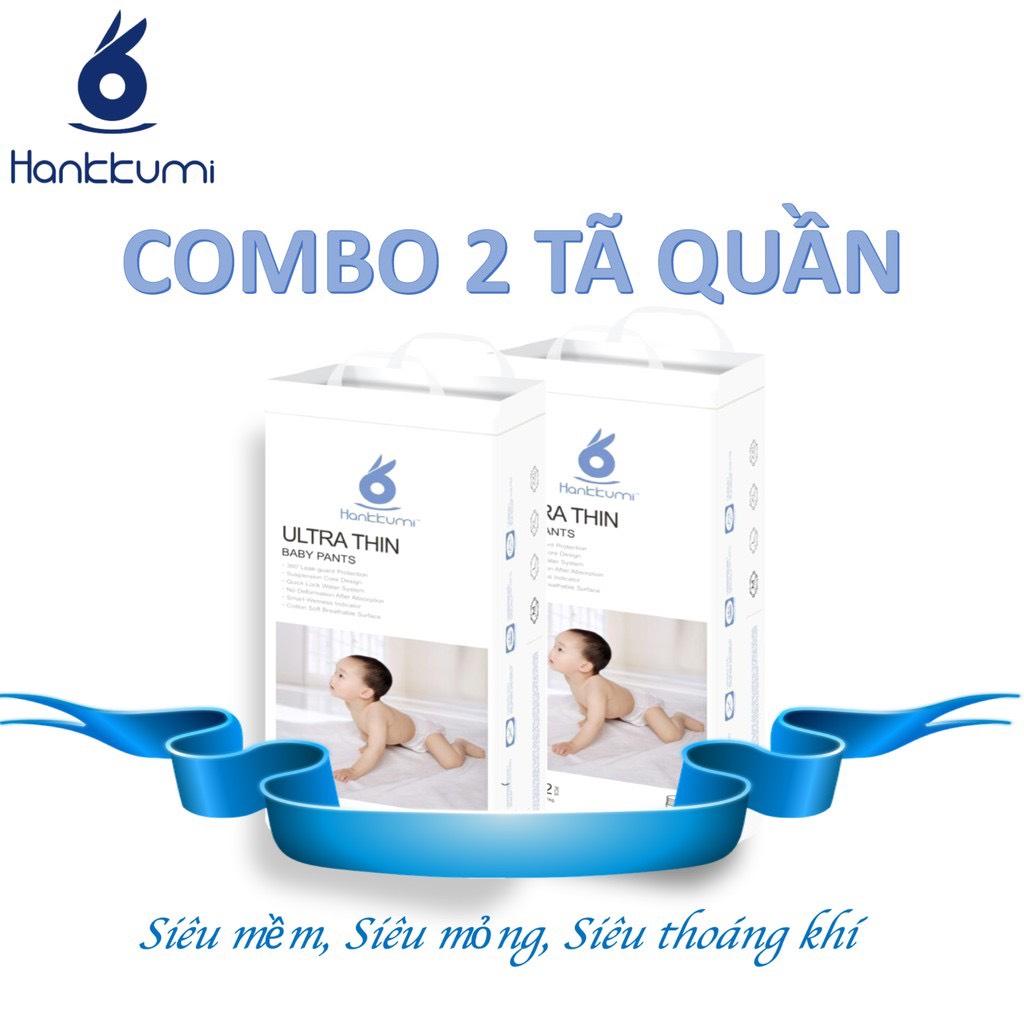 [HCM]Bộ 2 Gói Bỉm Quần Tã Quần Hankkumi Đảm Bảo Mỏng Mềm Mịn Thoáng Hơn Bỉm meriies  Lõi Thấm Hút Sử Dụng Hạt Siêu Thấm Nhập Khẩu Nhật BảnKhông Chứa Giấy Bột Gỗ Cam Kết Về Chất Lượng Đảm Bảo An Toàn Cho Bé Gỉam Hăm Tã Tối Đa Size M42/L40/XL38/XXL36
