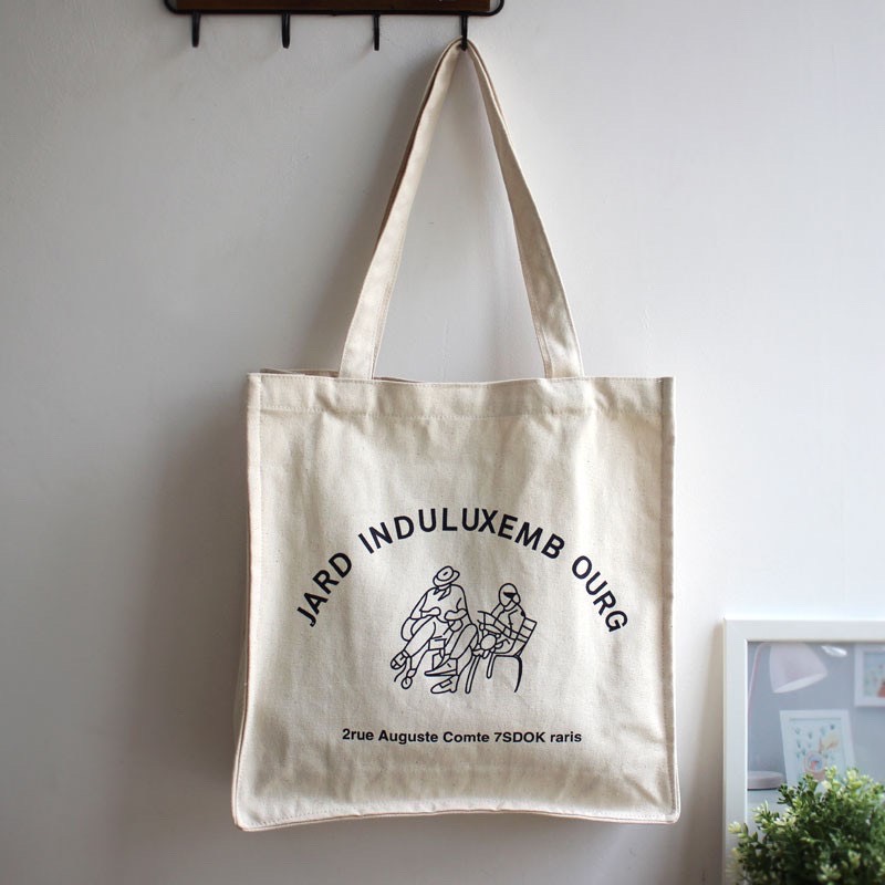 Túi tote to đáy rộng Jard vải canvas dày form vuông