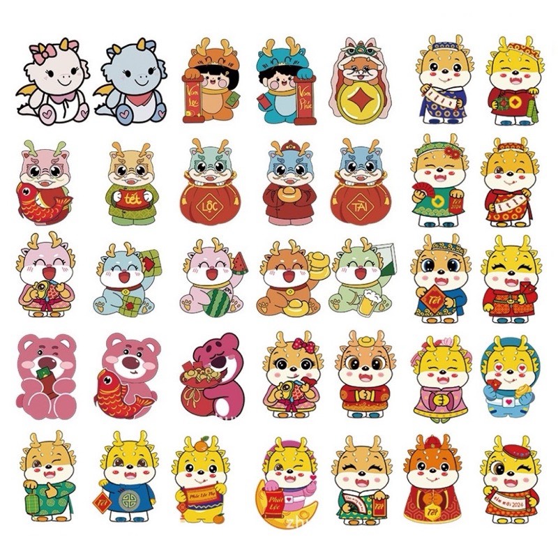 1 cái bao lì xì chibi - bao lì xì tết chibi hoạt hình tết giáp thìn 2024 mẫu mới dễ thương bao lì xì chibi hoạt hình chibi lì xì tết con mèo đẹp phong bao lixi têt chipi 2023 3d mới đẹp độc lạ dễ thương