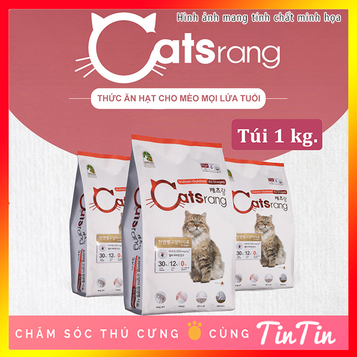 Thức Ăn Hạt Catsrang Cho Mèo Túi Chiết loại 1kg và 400g