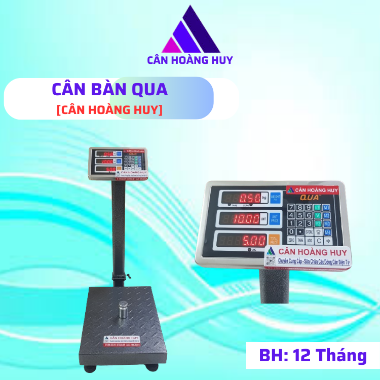 Cân điện tử tính tiền cân bàn qua- 100kg&150kg bảo hành 12 tháng cân điện tử hoàng huy