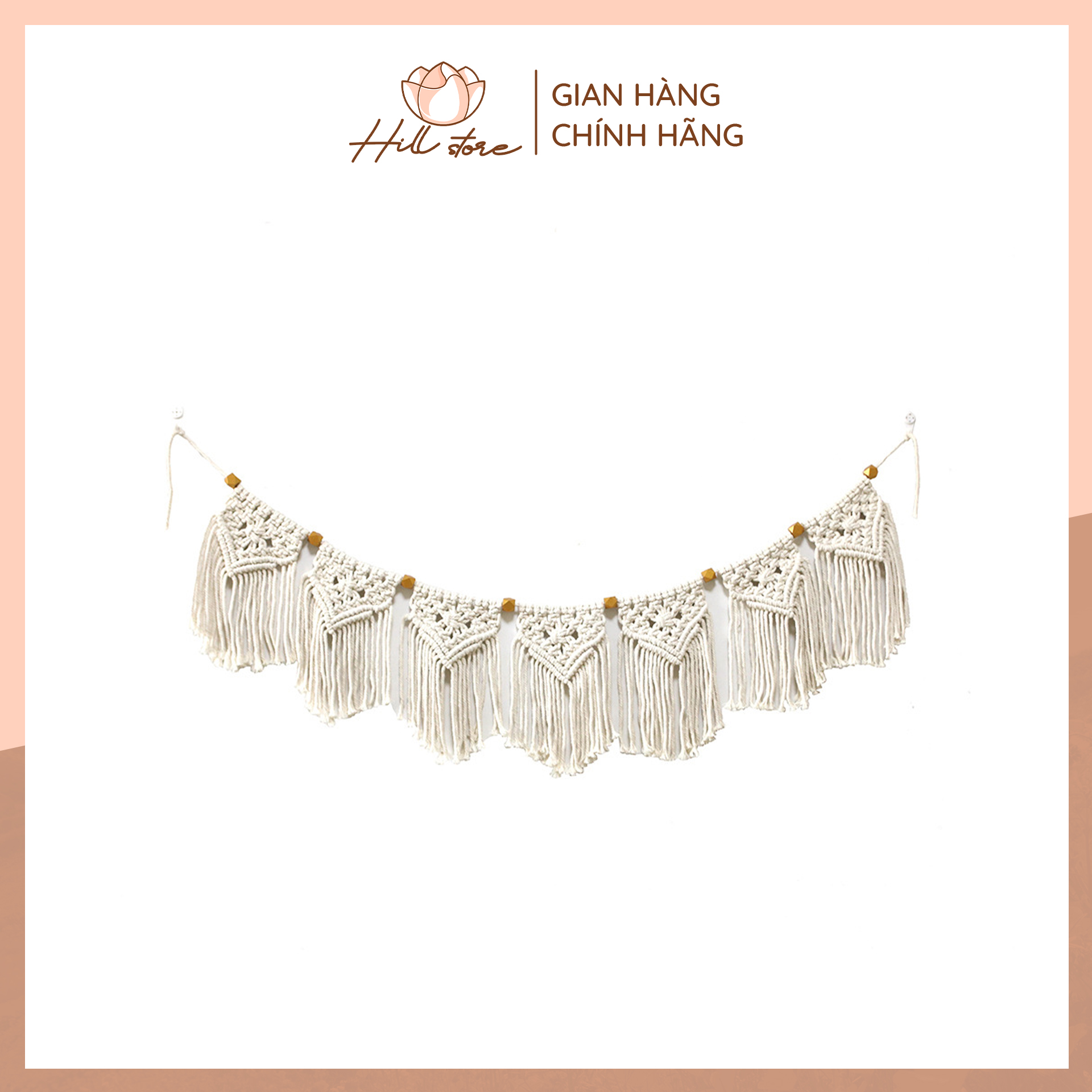 Mành treo tường Macrame trang trí phòng, đồ decor phòng ngủ phòng khách - Trang trí nhà cửa Hill Store