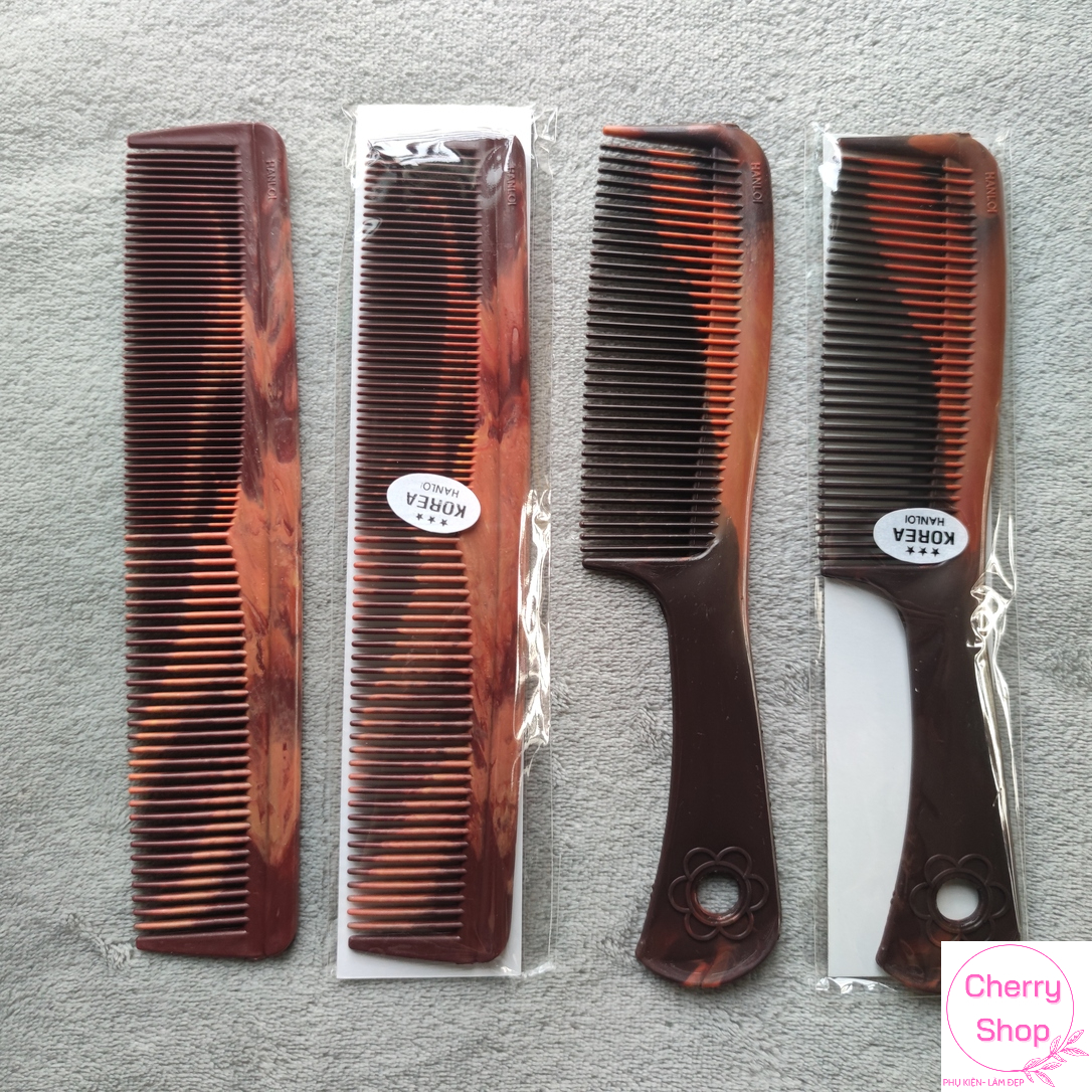 [Tặng Tăm Xỉa Răng] Lược chải tóc gỡ rối chất liệu nhựa cao cấp răng to và nhỏ đủ màu sắc