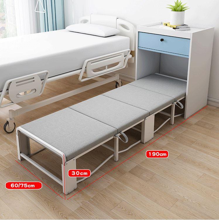 Giường Gấp Gọn Văn Phòng 190cm x 75cm Cao Cấp 4 Lớp Đệm Xốp Có Bánh Xe Ẩn
