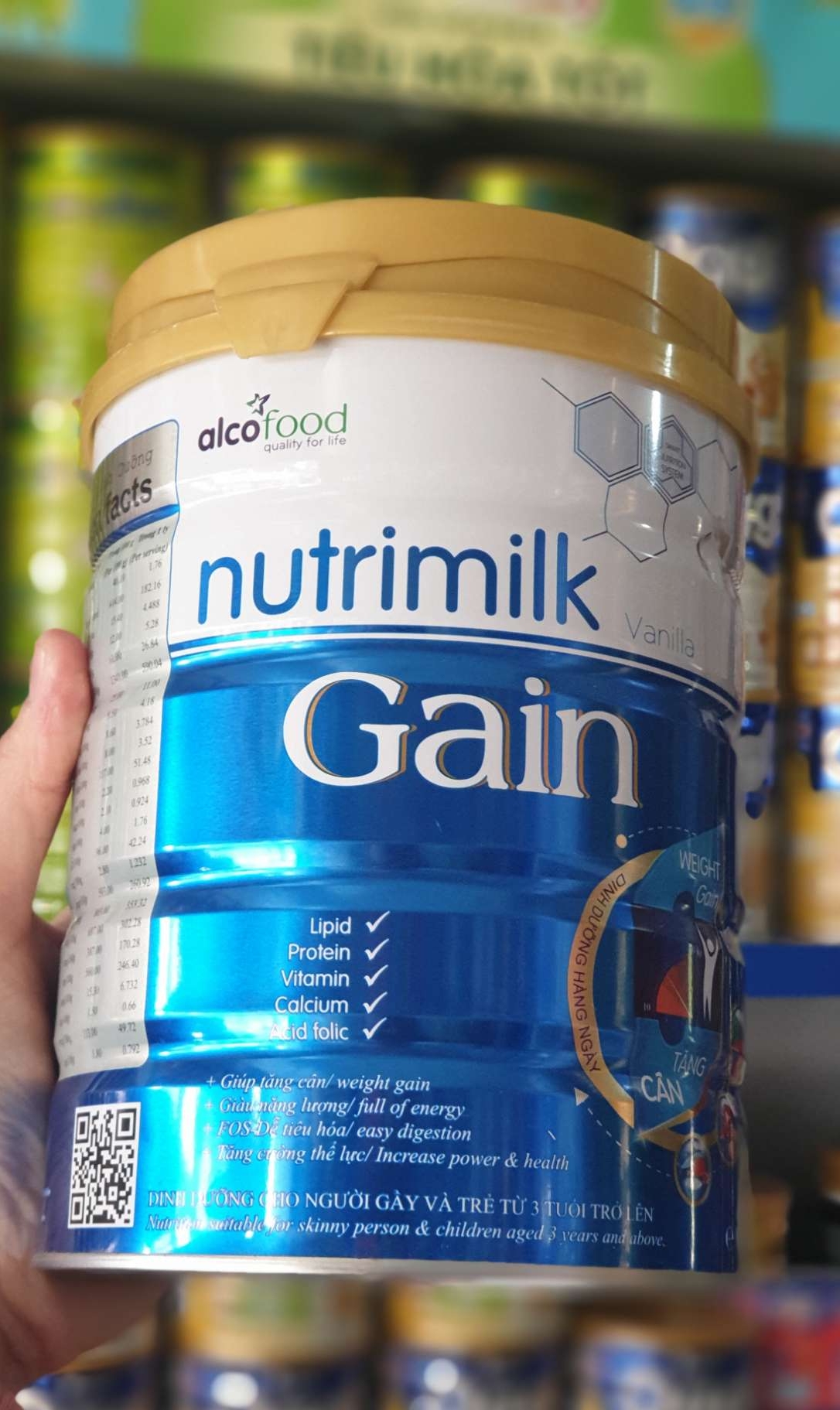 Sữa Nutrimilk Gain Dành cho Người Gầy, Cần phục hồi sức khỏe (900g)
