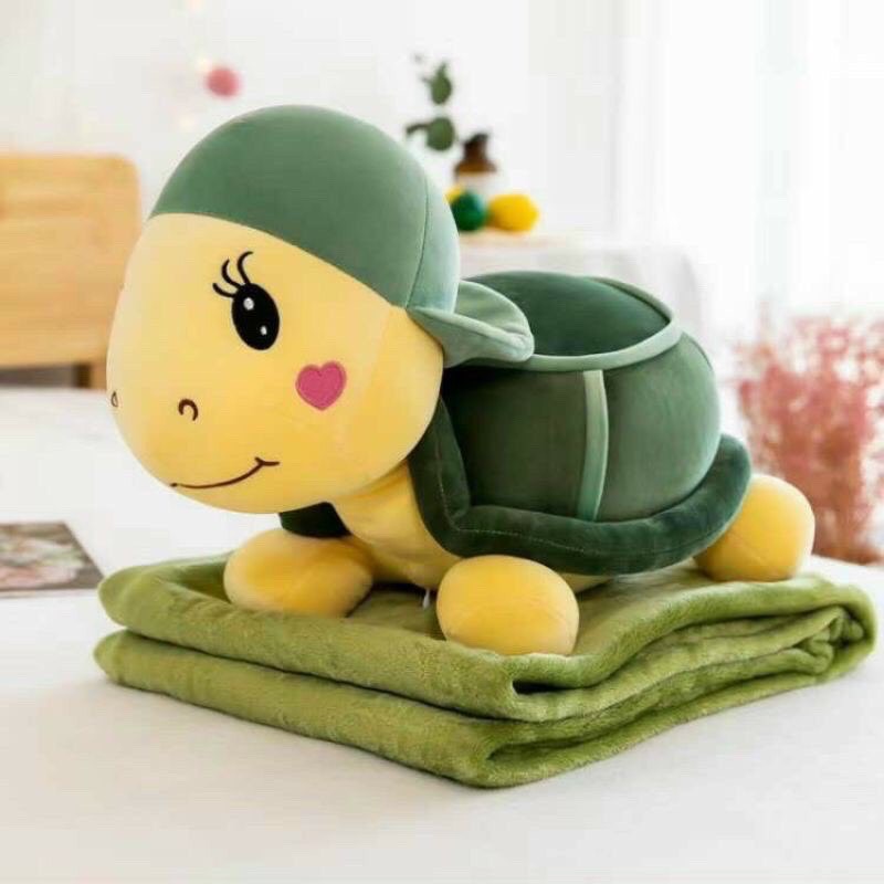 Bộ chăn gối văn phòng Rùa, chăn gối kèm chăn