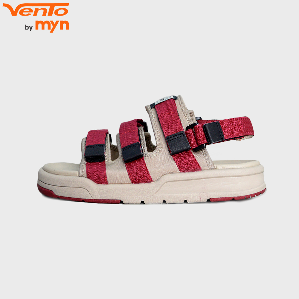 Giày Sandal Vento Nữ - MS NV1001 - 3 quai màu đỏ phối be