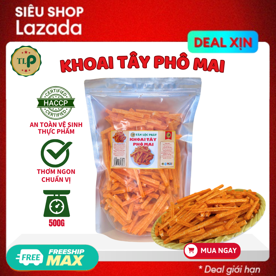 Khoai Tây Lắc Phô Mai Tân Lộc Phát Food Giòn Ngon Thơm vị Phô Mai